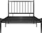 vidaXL - Bedframe - metaal - zwart - 90x200 - cm