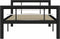 vidaXL - Bedframe - metaal - zwart - en - wit - 100x200 - cm