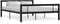 vidaXL - Bedframe - metaal - zwart - en - wit - 120x200 - cm
