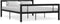 vidaXL - Bedframe - metaal - zwart - en - wit - 140x200 - cm