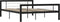 vidaXL - Bedframe - metaal - zwart - en - wit - 140x200 - cm