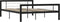 vidaXL - Bedframe - metaal - zwart - en - wit - 160x200 - cm