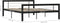 vidaXL - Bedframe - metaal - zwart - en - wit - 160x200 - cm