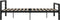 vidaXL - Bedframe - metaal - zwart - en - wit - 180x200 - cm