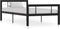 vidaXL - Bedframe - metaal - zwart - en - wit - 90x200 - cm