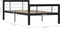 vidaXL - Bedframe - metaal - zwart - en - wit - 90x200 - cm