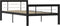 vidaXL - Bedframe - metaal - zwart - en - wit - 90x200 - cm