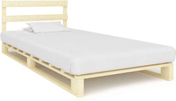 vidaXL - Bedframe - pallet - massief - grenenhout - 100x200 - cm