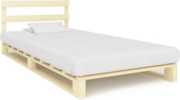 vidaXL - Bedframe - pallet - massief - grenenhout - 90x200 - cm