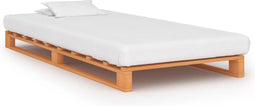 vidaXL - Bedframe - pallet - massief - grenenhout - bruin - 90x200 - cm