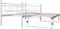 vidaXL - Bedframe - staal - wit - 180x200/90x200 - cm