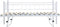 vidaXL - Bedframe - staal - wit - 180x200/90x200 - cm
