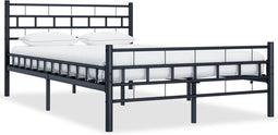 vidaXL - Bedframe - staal - zwart - 120x200 - cm