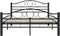 vidaXL - Bedframe - staal - zwart - 120x200 - cm