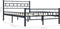 vidaXL - Bedframe - staal - zwart - 120x200 - cm