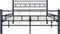 vidaXL - Bedframe - staal - zwart - 120x200 - cm