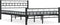 vidaXL - Bedframe - staal - zwart - 120x200 - cm