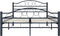 vidaXL - Bedframe - staal - zwart - 120x200 - cm