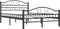 vidaXL - Bedframe - staal - zwart - 120x200 - cm