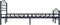 vidaXL - Bedframe - staal - zwart - 120x200 - cm