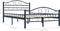 vidaXL - Bedframe - staal - zwart - 120x200 - cm