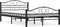 vidaXL - Bedframe - staal - zwart - 120x200 - cm