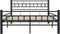 vidaXL - Bedframe - staal - zwart - 120x200 - cm