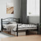vidaXL - Bedframe - staal - zwart - 120x200 - cm