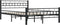 vidaXL - Bedframe - staal - zwart - 120x200 - cm