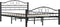 vidaXL - Bedframe - staal - zwart - 120x200 - cm