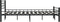 vidaXL - Bedframe - staal - zwart - 120x200 - cm
