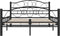 vidaXL - Bedframe - staal - zwart - 120x200 - cm