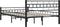 vidaXL - Bedframe - staal - zwart - 120x200 - cm