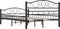 vidaXL - Bedframe - staal - zwart - 120x200 - cm