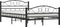 vidaXL - Bedframe - staal - zwart - 120x200 - cm