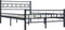 vidaXL - Bedframe - staal - zwart - 120x200 - cm