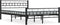 vidaXL - Bedframe - staal - zwart - 140x200 - cm