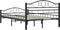 vidaXL - Bedframe - staal - zwart - 140x200 - cm