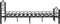 vidaXL - Bedframe - staal - zwart - 140x200 - cm