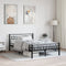vidaXL - Bedframe - staal - zwart - 140x200 - cm