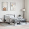 vidaXL - Bedframe - staal - zwart - 140x200 - cm