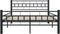 vidaXL - Bedframe - staal - zwart - 140x200 - cm