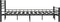 vidaXL - Bedframe - staal - zwart - 140x200 - cm