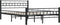 vidaXL - Bedframe - staal - zwart - 140x200 - cm