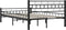 vidaXL - Bedframe - staal - zwart - 140x200 - cm