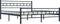 vidaXL - Bedframe - staal - zwart - 140x200 - cm