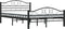 vidaXL - Bedframe - staal - zwart - 140x200 - cm