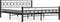 vidaXL - Bedframe - staal - zwart - 160x200 - cm