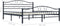 vidaXL - Bedframe - staal - zwart - 160x200 - cm