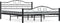 vidaXL - Bedframe - staal - zwart - 160x200 - cm